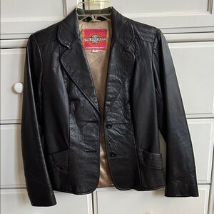 Ms Pioneer Women's Dark Brown Leather Jacket